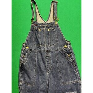 Y2K Squeeze Jeanswear Overalls Mens M Baggy Denim Bib Wide Leg Streetwear 90s